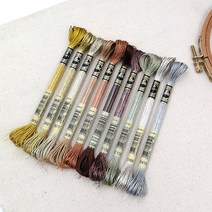 DMC 라이트이펙트사 10색상 타래메탈릭사 2 프랑스자수 십자수, E135