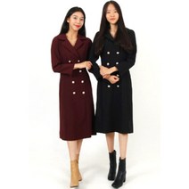 없음 카라 더블버튼 원피스