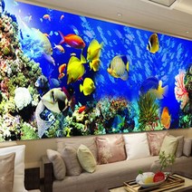 푸아이 3D 보석십자수 바닷 속 풍경 100x40 DIY 인테리어소품 선물(사이즈5종)+행운십자수(30x30)LR067, 1세트, 120x45cm