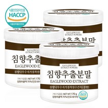 푸른들판 인도네시아 침향 추출물 추출 분말 가루 차 파우더 침향목 침향나무 수지 수간목 HACCP 인증, 170gx3통, 3개