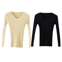 뉴욕멋쟁이 골지 쫀쫀 슬림니트 2종세트