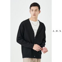 반야스토 가을 남자 니트 스웨터 세미오버 기본 가디건