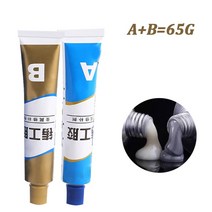 금속접착제 강력 순간 금속 본드 에폭시 접착제 고온 저항 A + B 산업용 수리 페이스트 접착제 금속 주조, 03 65g