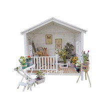 야외 통나무집 2층 원두막 농막 나무집 방갈로 쉼터, 1.8 X 1.3 X 2.2M