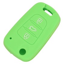 자동차키 원격 3 버튼 접이식 플리드 자동차 키 케이스 커버 기아 리오 k2 k5 sportage sorento 홀더, 10 green_03 For Kia