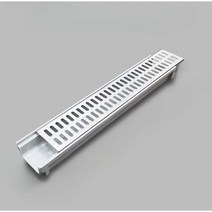 U자형 배수로 트렌치 빗물받이 배수관, 10x15x60 미끄럼방지 스텐 커버 C