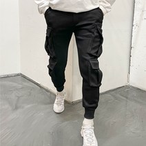 모요 슬림핏 원색 허리밴딩 트레이닝 조거바지