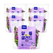 [1am] 알뜰 데일리 세척 야채 샐러드 퍼플, 100g x 5팩, 5팩, 100g