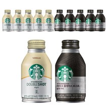 스타벅스 275ml 더블샷 바닐라+파이크 블랙 6캔씩 총 12캔, 더블샷 바닐라 6캔, 파이크 블랙 6캔