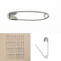 실버 옷핀 40P 3.5CM 옷가게용품 옷만들기 수선핀 청바지수선 바지수선 옷수선 의류매장집기 수선옷핀 옷핀