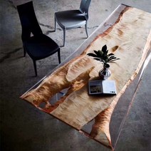 호두나무 식탁 세트 월넛 4인용 6인용 테이블 원목 상판 가정용 책상, ↗공장장 전화 15306916907