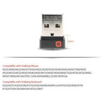 무선 동글 수신기 Logitech 마우스 키보드용 USB 어댑터 통합 MX M905 M950 M505 M510 M525 1pc 용 6 장치 연결, b