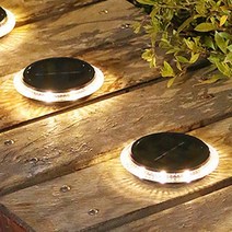 LED 야외조명 태양광 바닥등 정원등 계단등 외벽등 옥외등 테라스등 잔디등 2p세트 웜색 원형, 상세 참조, 상세 참조