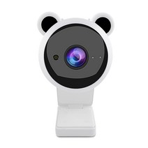 노트북 라이브 스트리밍 온라인 과정 1080P 웹캠(마이크 포함) 컴퓨터 소음 차단 USB 카메라 캠 데스크탑 PC 액세서리, [02] White