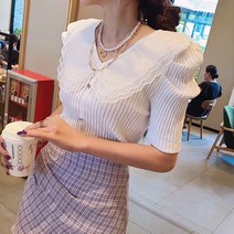 메이킹유 반팔스웨터 카라넥 골지 슬림핏 8871모먼트니트