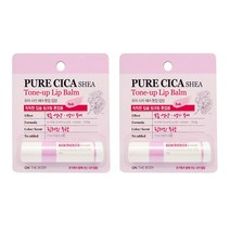 칙칙한 입술 핑크빛 톤업용!! 온더바디 퓨어시카 쉐어 톤업 핑크립밤4.1g, 2개