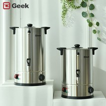 GEEK 대형 전기 물끓이기 업소용 보온 전기 육수통 보온통 대형 온수통 10L 15L, 01-10리터