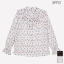 스파오 SPAO 플라워프릴 타이 블라우스_SPBB938G22