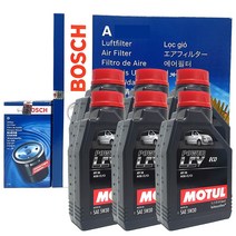 뉴쎄라토 1.5 1.6 VGT 08년05- 엔진오일 교환 셋트 오일필터+에어크리너+합성유 O0098+A2083+5W30 LCV 6L, 5w30, 6개, 1L