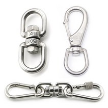 스텐 304 더블슈벨 스냅후크 360도 회전 체인 쇠사슬 연결 요리도리 개고리 줄꼬임 방지, 스텐 스냅후크[개고리], 0번, 1개