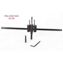 30-120/200/300mm 조정 가능한 원형 구멍 커터 목재 건식 벽체 드릴 비트 톱 절단 블레이드 항공기 무선, 07 alloy 30-120