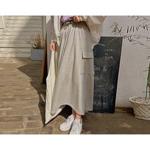 [리리앤코] 르니코딘 카고 밴딩 롱 스커트