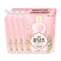 냄새걱정없는 꽃담초 섬유유연제 부케가르니 연꽃 리필 1.6L x4개, 섬유유연제 부케가르니 연꽃 리필 1.6L 4개