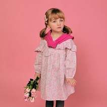 일라엘 언발 러플 플라워 여아 원피스 IB1WD270G