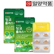 일양약품 징코 플러스 은행나무 은행잎 추출물 혈행개선 두뇌 기억력 영양제, 60정 x 3개