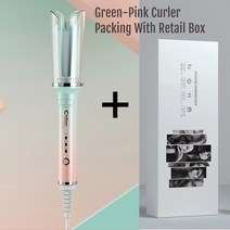 봉고데기 40mm 38mm 36mm C컬고데기 김지혜 자동 컬러 전기 스타일러 컬링 아이언 여성용 컬러 new arrvial curls 단발 오토롤링, 2-연한 초록색