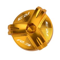 차량 번호판 홀더오토바이 CNC 엔진 오일 필러 캡 플러그 커버 야마하 YZF R1 1998-2020, 08 R3 Gold