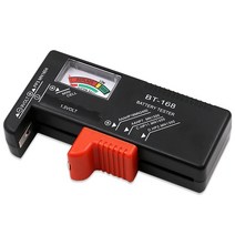 BT-168 AA/AAA/C/D/9V/1.5V 배터리 범용 버튼 셀 배터리 컬러 코드 미터 표시 볼트 테스터 검사기 BT168 전, 01 Black