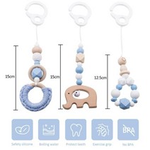 접이식 나무 고급 원목옷걸이 골드 니트 코트 옷걸이거치대 플라스틱 명품 라운드 바지걸이 세탁소 미끄럼방지 천장 벽옷걸이 잡화걸이 아기 장난감 놀이 체육관 교수형 모바일 침대 벨, 푸른 코끼리