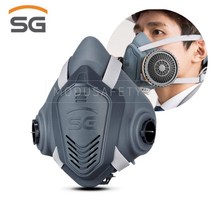 에스지생활안전 SG생활안전 SG8000 직결식 반면형 양구형 방진방독 마스크 1EA, 1개