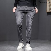 Sevenmoon 슬렉스 스판 빅사이즈 남성 데님 팬츠 회색