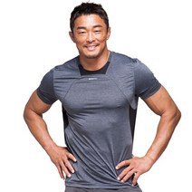 남자 머슬핏반팔 쿨티셔츠 빅사이즈 3XL 쿨티 쿨링 기능성 냉감, 반팔(네이비)115