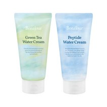 보나쥬르 그린티 워터크림 100ml + 펩타이드 워터크림 100ml 듀오 2종 세트, 그린티 워터크림 + 펩타이드 워터크림