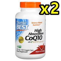 닥터스베스트 CoQ10 바이오페린 100mg 360베지캡슐 2개