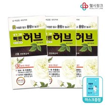 광동제약 내가그린 빠른허브 염색약 카페헤어칼라, 빠른허브2호연한흑갈색 3개+헬시링크마스크1팩