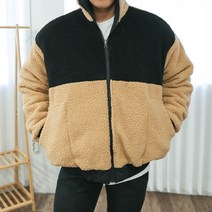 워너빅 남자 후리스 빅사이즈 양면 숏패딩