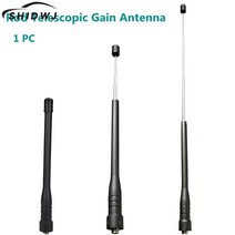 무전기 워키토키 baofeng 무전기 용 1pc 막대 텔레스코픽 이득 안테나 baofeng bf-888s baofeng uv-5r kenwood hyt 용 듀얼 밴드 sma