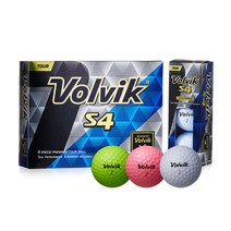 Volvik 볼빅 골프공 (구)S4 4피스 / 골프타임, 색상 : 화이트