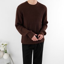 레인보우 하찌 오버핏 무지 라운드 니트(18color)