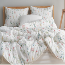 먼지없는 냉감 스프레드 린넨 여름이불 알러지케어 아토피예방, 화이트, 휴이 린넨  베개커버