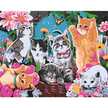 Watgl diy 유화그리기 40 x 50 cm, 037 고양이
