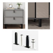 가구 다리 선반 테이블 식탁 높이 바퀴 발통 화장대 다용도 장식장, 38x120mm_블랙