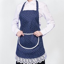 대박가운 DAE260 도트레이스앞치마, 1개, DAE260_오렌지