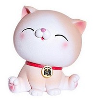 큐티 말랑 고양이 저금통, 핑크냥, 1개