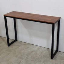 푸른숲가구 멀바우 원목 좁은테이블 홈까페 아일랜드식탁 홈바테이블, 1400x430x1030(발거치대추가)