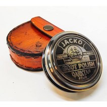 Asian Arts Global Jacko Boot 폴리쉬 나침반 황동 수제 가죽 케이스 소장용 장식 선물 아이템 생일 선물 결혼